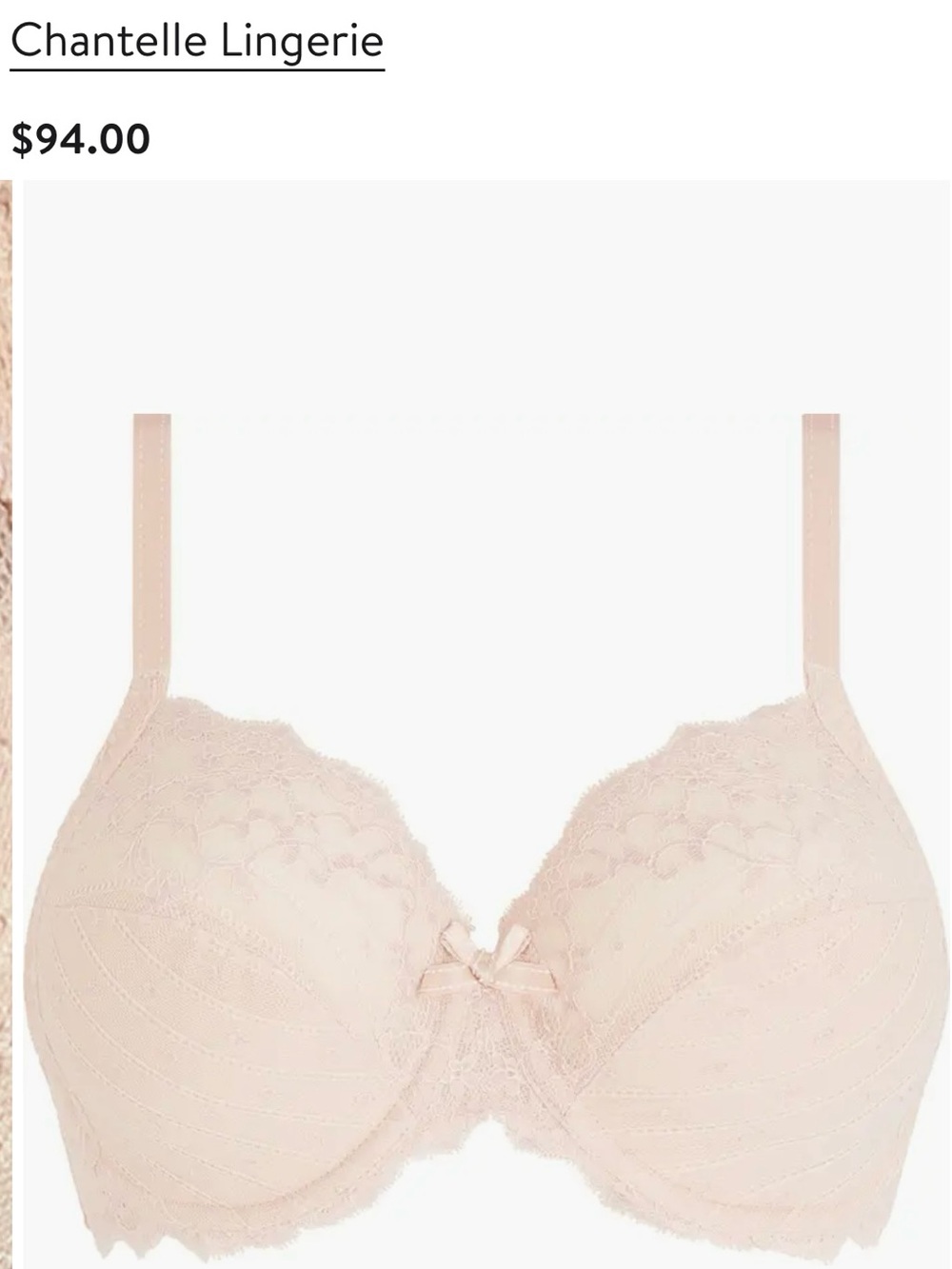 Chantelle Rive Gauche Beige Bra MSRP $94 Rose 32DDDD Top of the line! NWT’S! - Picture 5 of 10